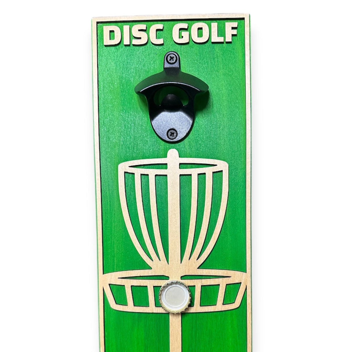 Disc Golf Custom Bottle Opener Wall Mounted Discgolfer Gift