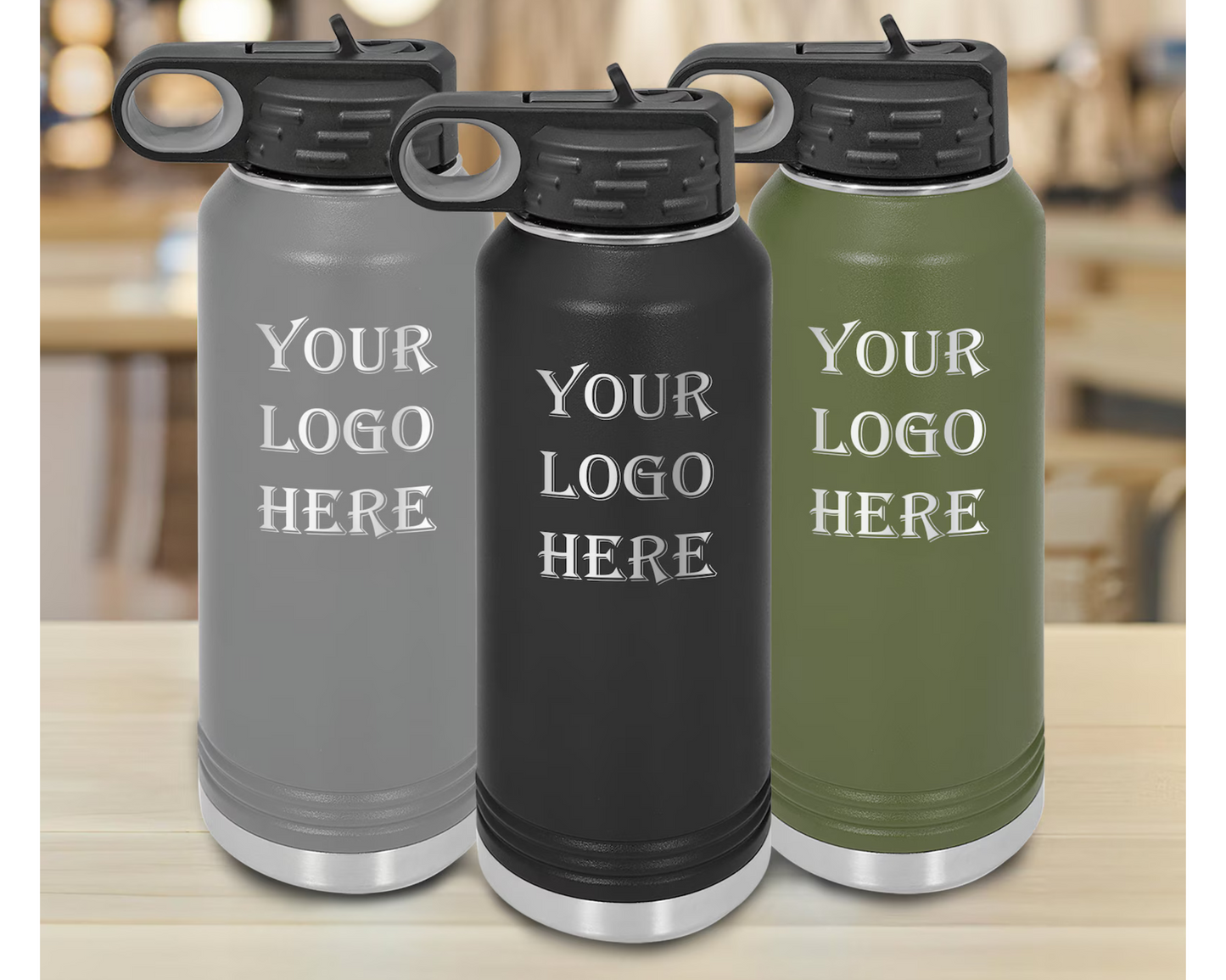 Custom Engraved 32oz Water Bottle Logo Tumbler Gift Bulk Tumbler Marketing  Personalized Laser Engraved Water Bottle