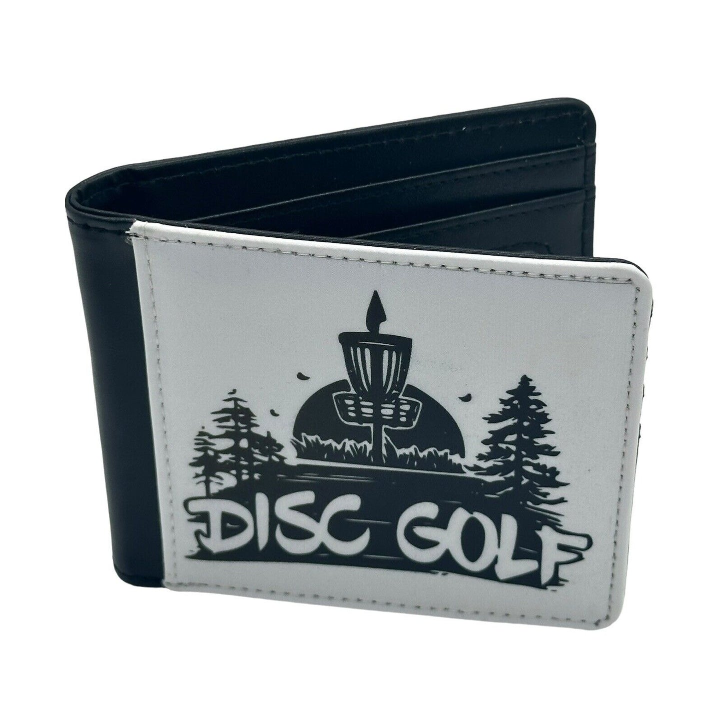 Disc Golf BASKET TREE SCENE Disc Sublimated Design Bi-Fold Wallet Disgolfer Gift