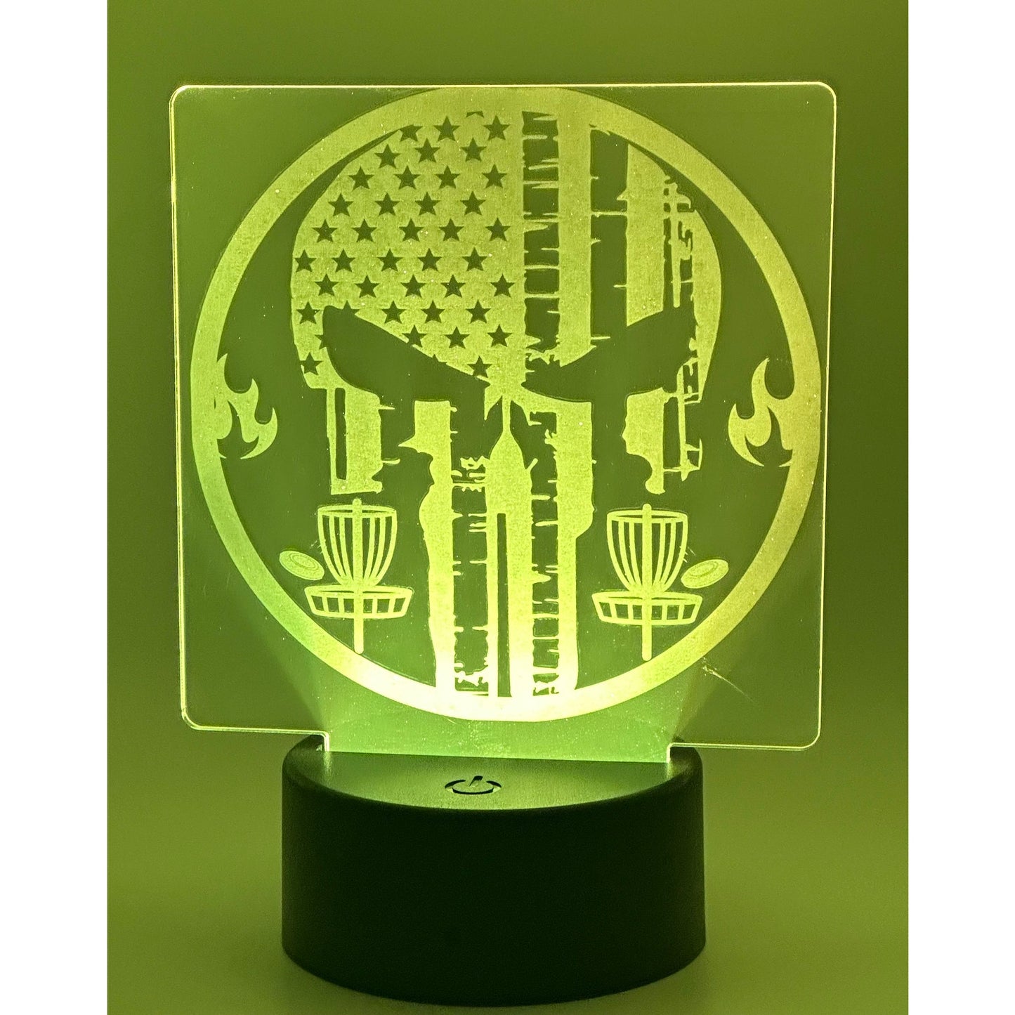 Disc Golf Laser Engraved LED light, Disc Golf Gift, Sport Gift, LED Night Light, Engraved Gift, Coach Gift, Player Gift, Golf, Sports, Frisbee