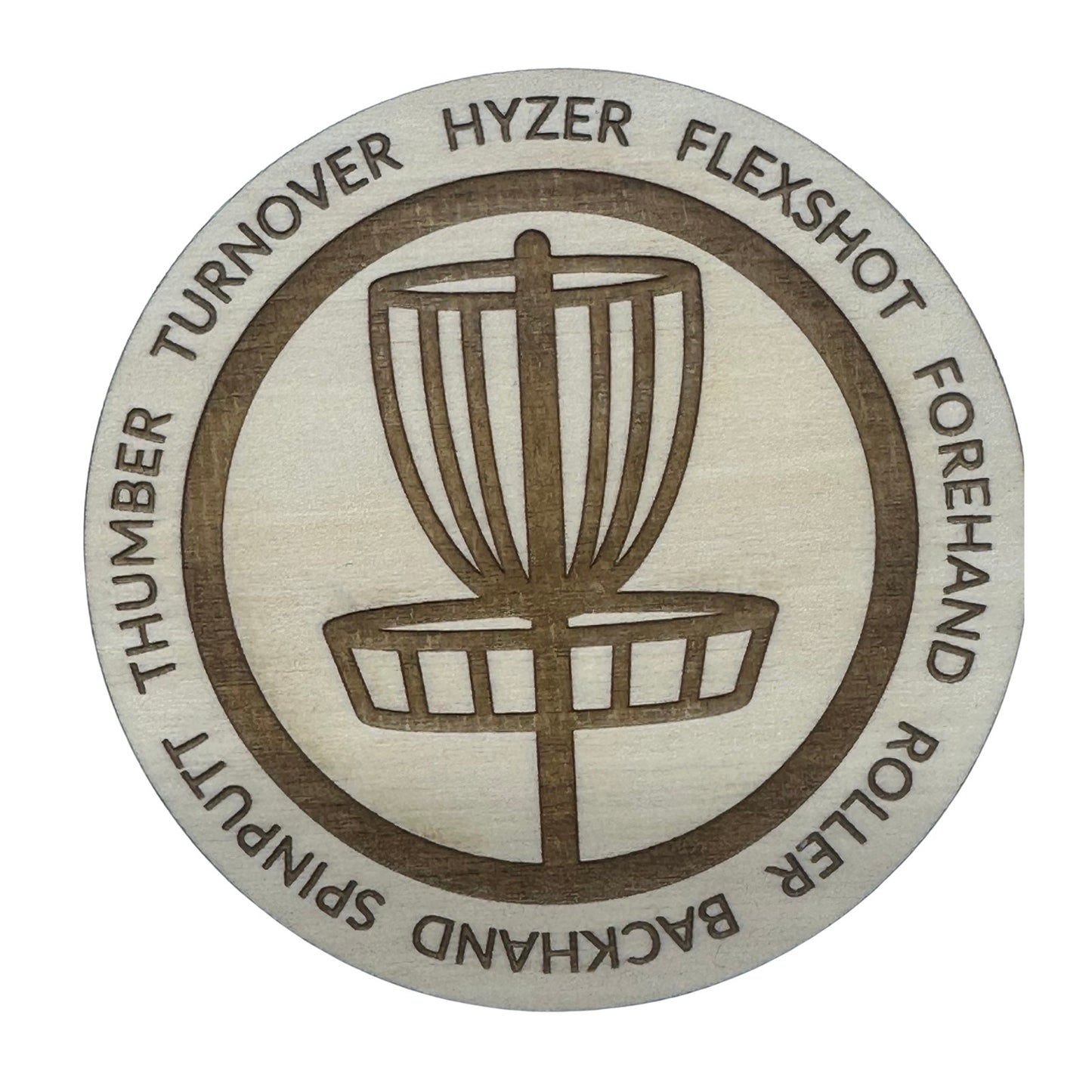 Disc Golf Mini Personalized Wood Laser Engraved Bottle Opener 4"