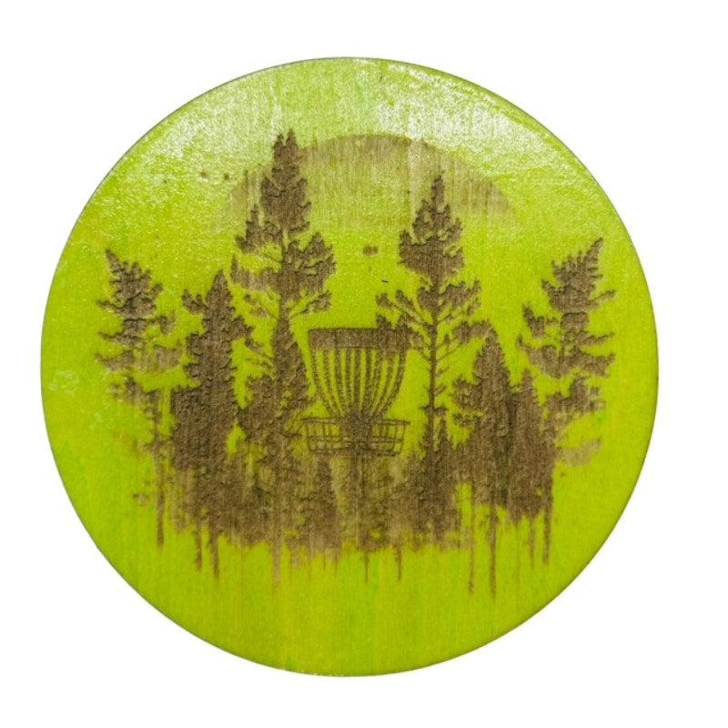 Disc Golf Mini Wood Laser Engraved Bottle Opener 4" Discgolf Scene