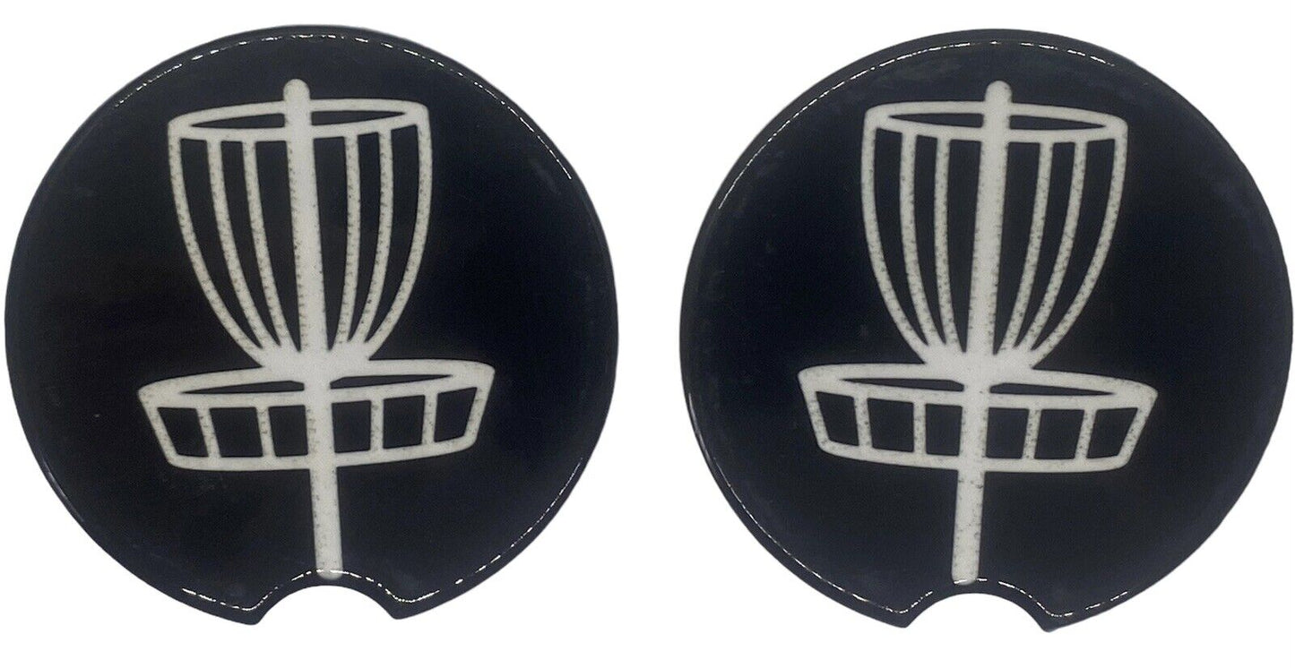 Disc Golf Car Drink Coasters 2 Pack