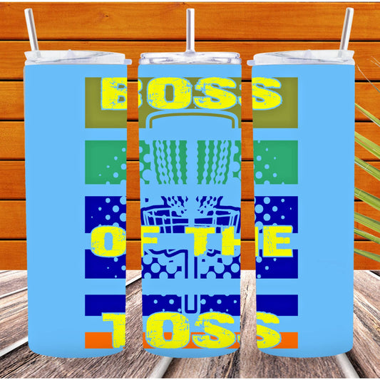 DISC Golf BOSS Toss Stainless Steel Custom 20oz Tumbler W/ Lid & Straw Drinkware