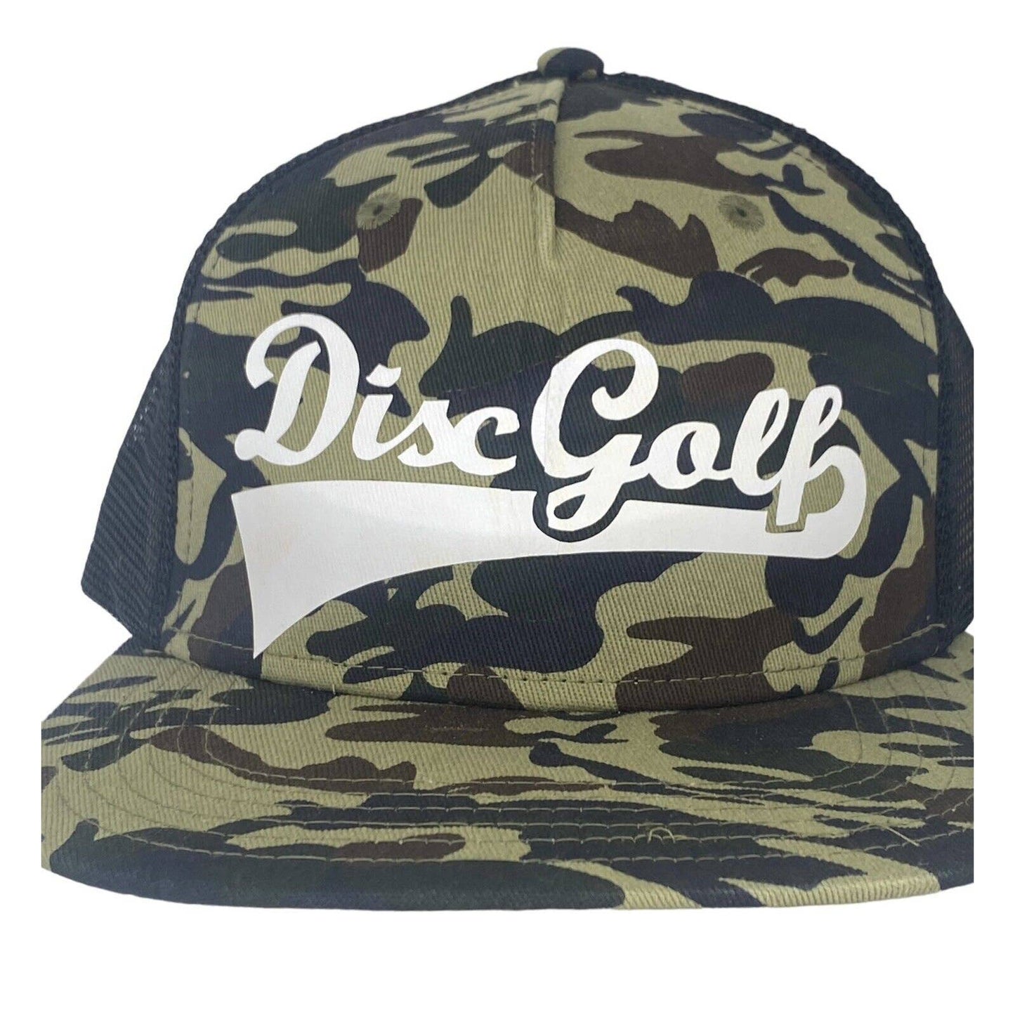 Disc Golf DISCGOLF BASEBALL Logo Hat Trucker Cap Snap Back Disc Golf Vinyl Logo