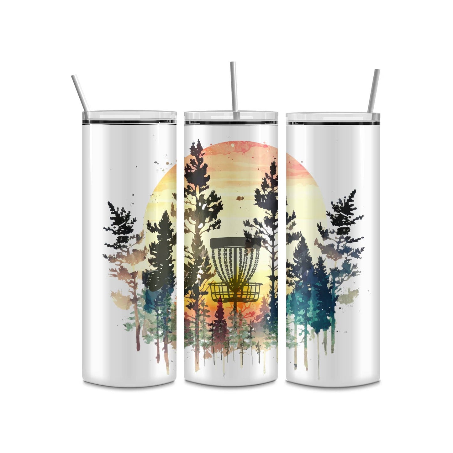 DISC GOLF Scenic Stainless Steel Custom 20oz Tumbler W/ Lid & Straw Drinkware