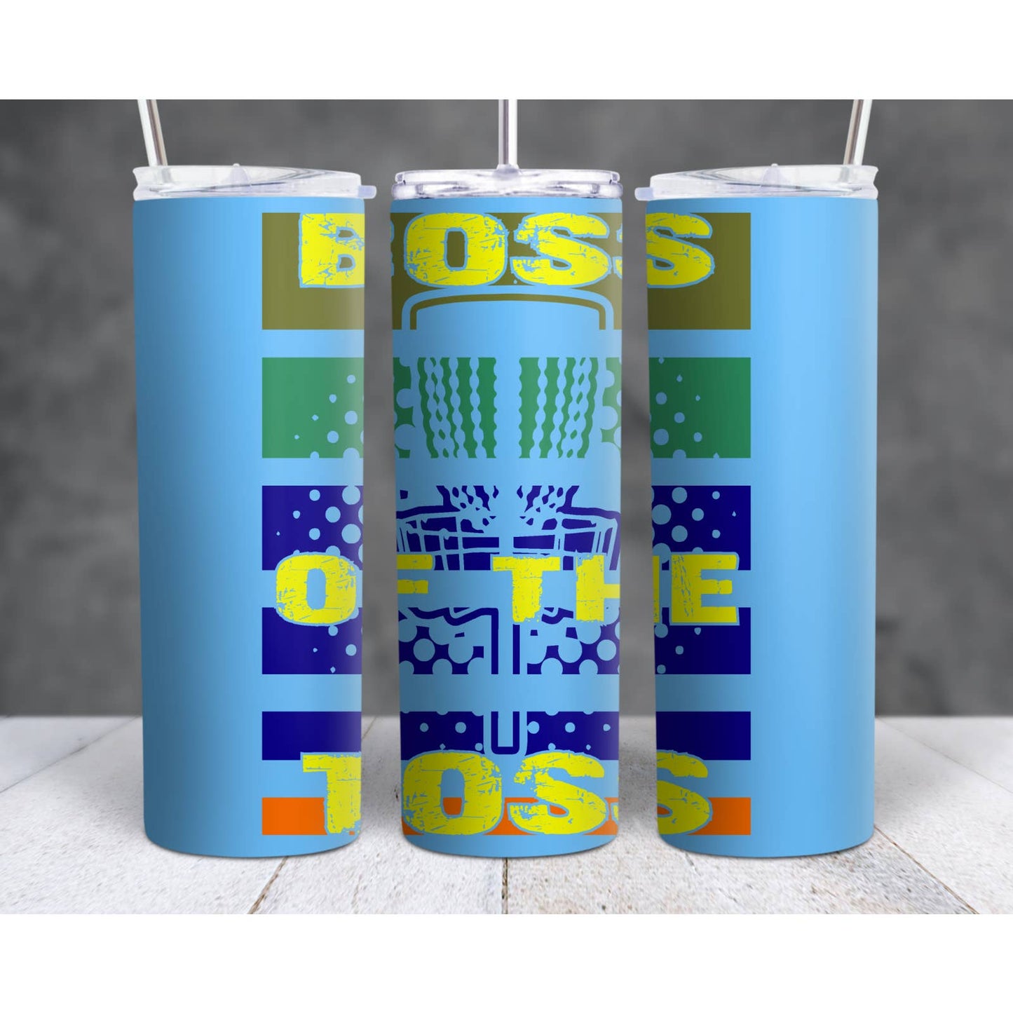 DISC Golf BOSS Toss Stainless Steel Custom 20oz Tumbler W/ Lid & Straw Drinkware