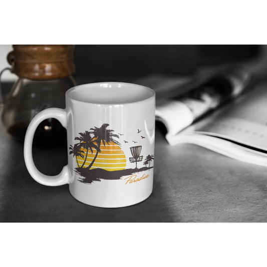 Disc Golf PARADISE SUNSET Mug Disc Golf Gifts Disc Golf Cup Frisbee Golf Mug