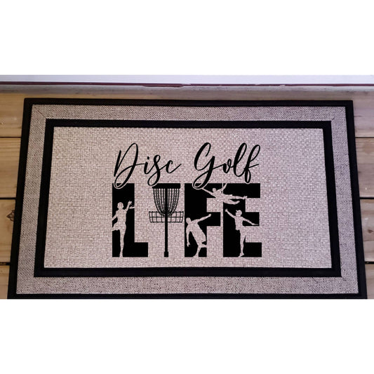 Disc Golf Disc Golf Life Logo Door Mat