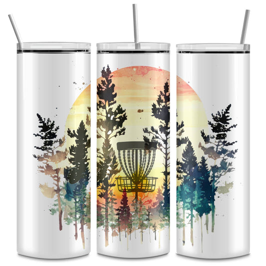 DISC GOLF Scenic Stainless Steel Custom 20oz Tumbler W/ Lid & Straw Drinkware