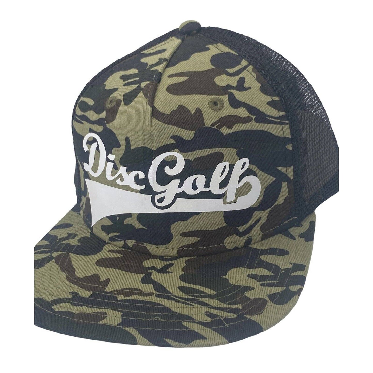 Disc Golf DISCGOLF BASEBALL Logo Hat Trucker Cap Snap Back Disc Golf Vinyl Logo