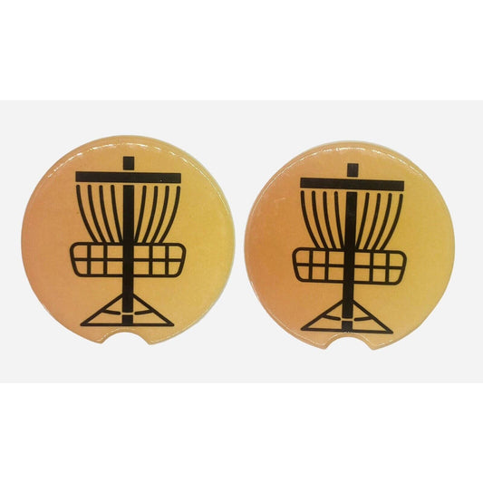 Disc Golf Car Drink Coasters 2 Pack