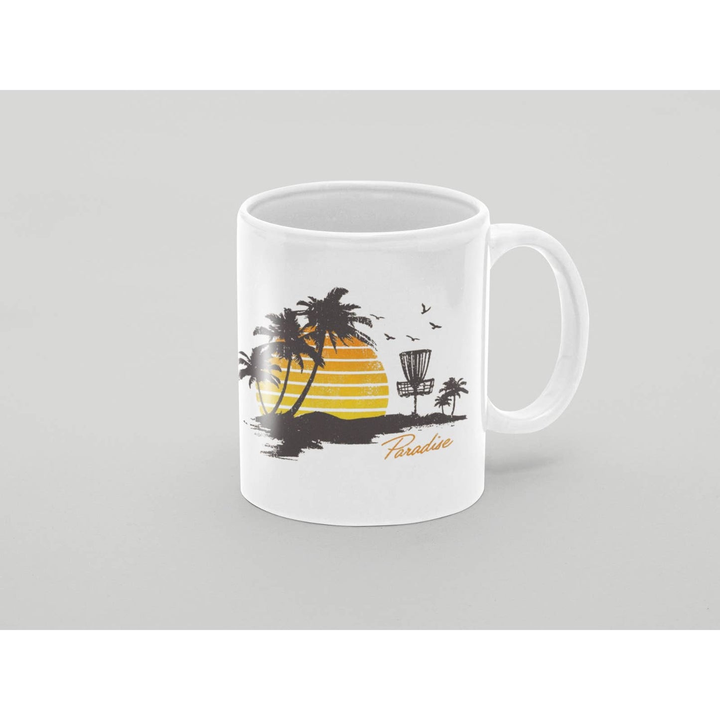 Disc Golf PARADISE SUNSET Mug Disc Golf Gifts Disc Golf Cup Frisbee Golf Mug