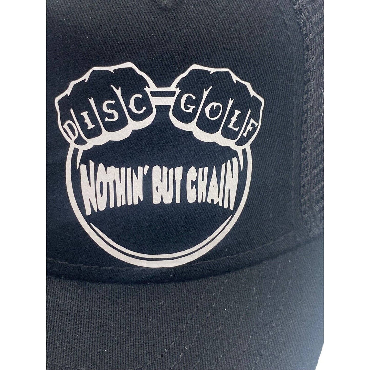 Disc Golf NOTHING BUT CHAIN Hat Trucker Cap Adjustable DISC GOLF Vinyl Logo