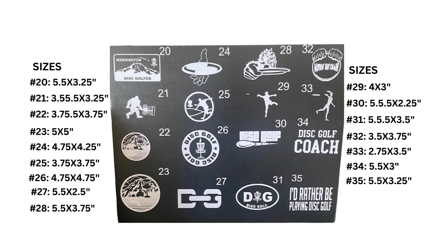 Disc Golf Vinyl Decals Stickers Car Truck RV Window STYLE 2