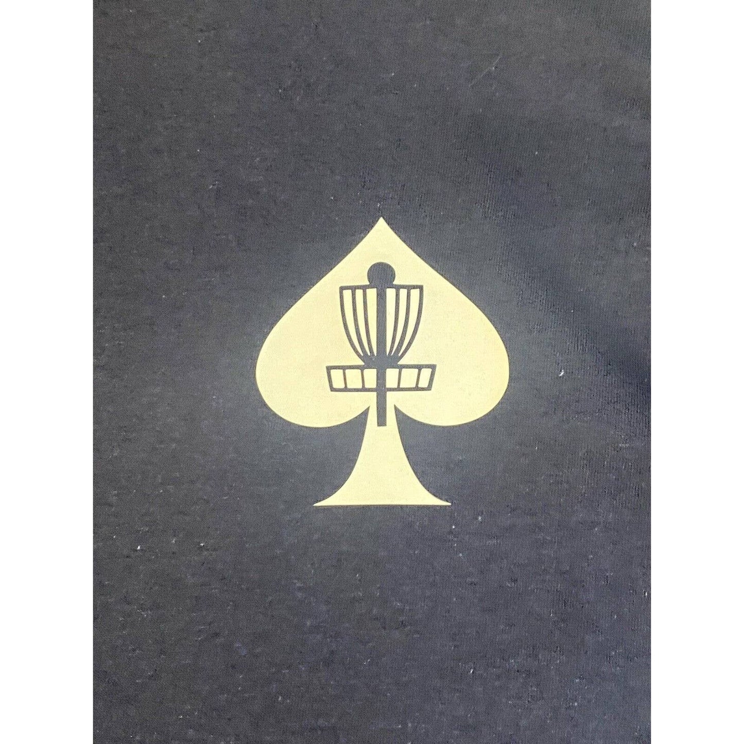 ACE RUNS ONLY Disc Golf Shirt Double Sided L Graphic T-Shirt Gildan Navy