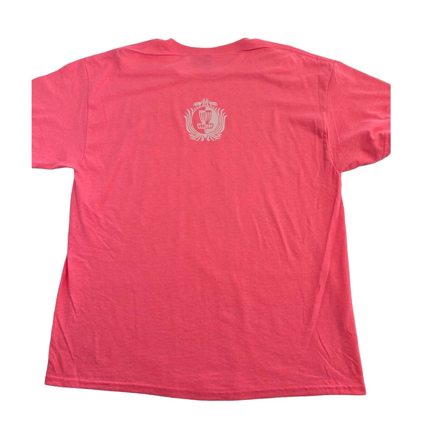 Disc Golf Shirt Disc GOLF LIFE Logo XL Graphic T-Shirt Gildan PINK