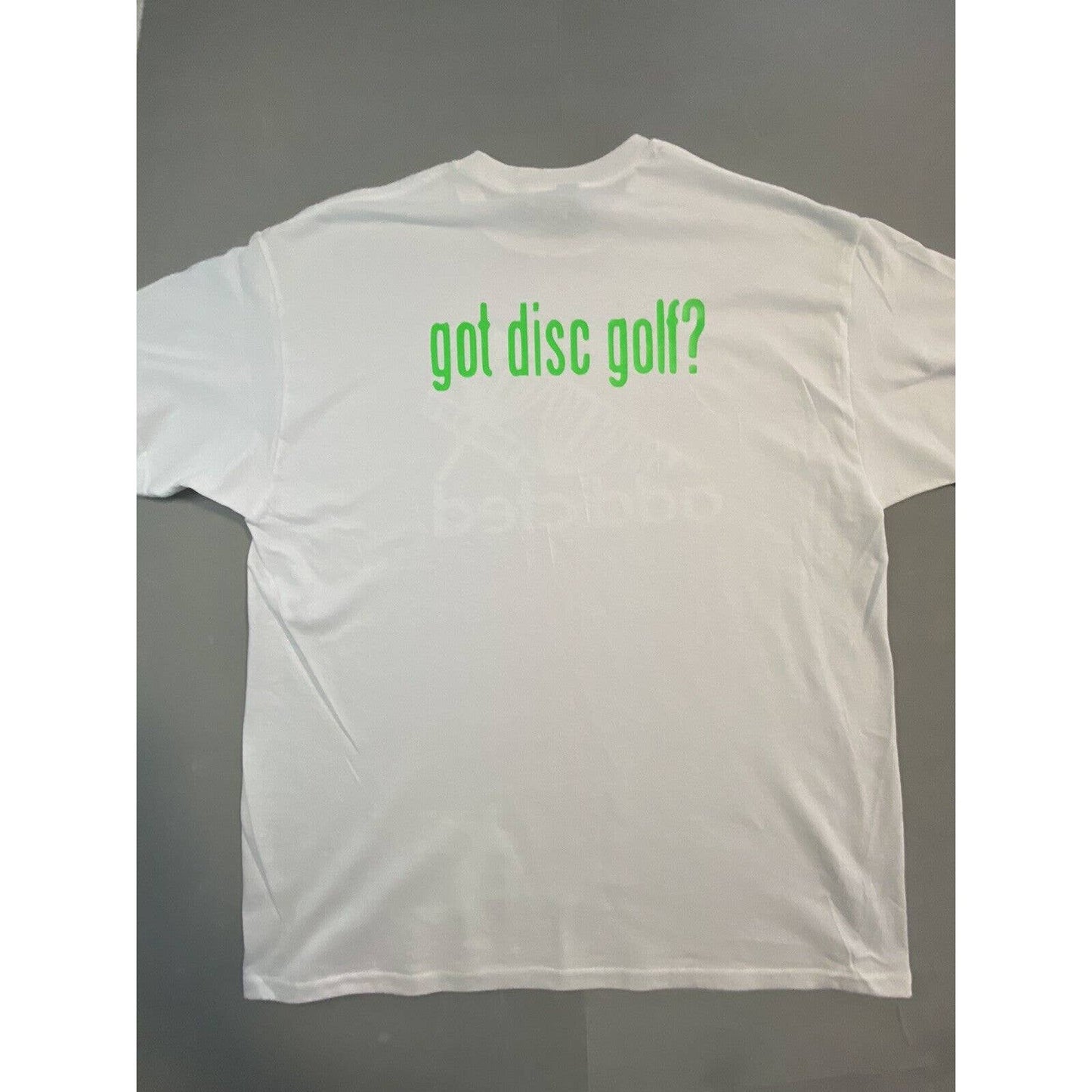 Disc Golf Shirt ADDICTED Baskets GREEN Logo XL Graphic T-Shirt Gildan White