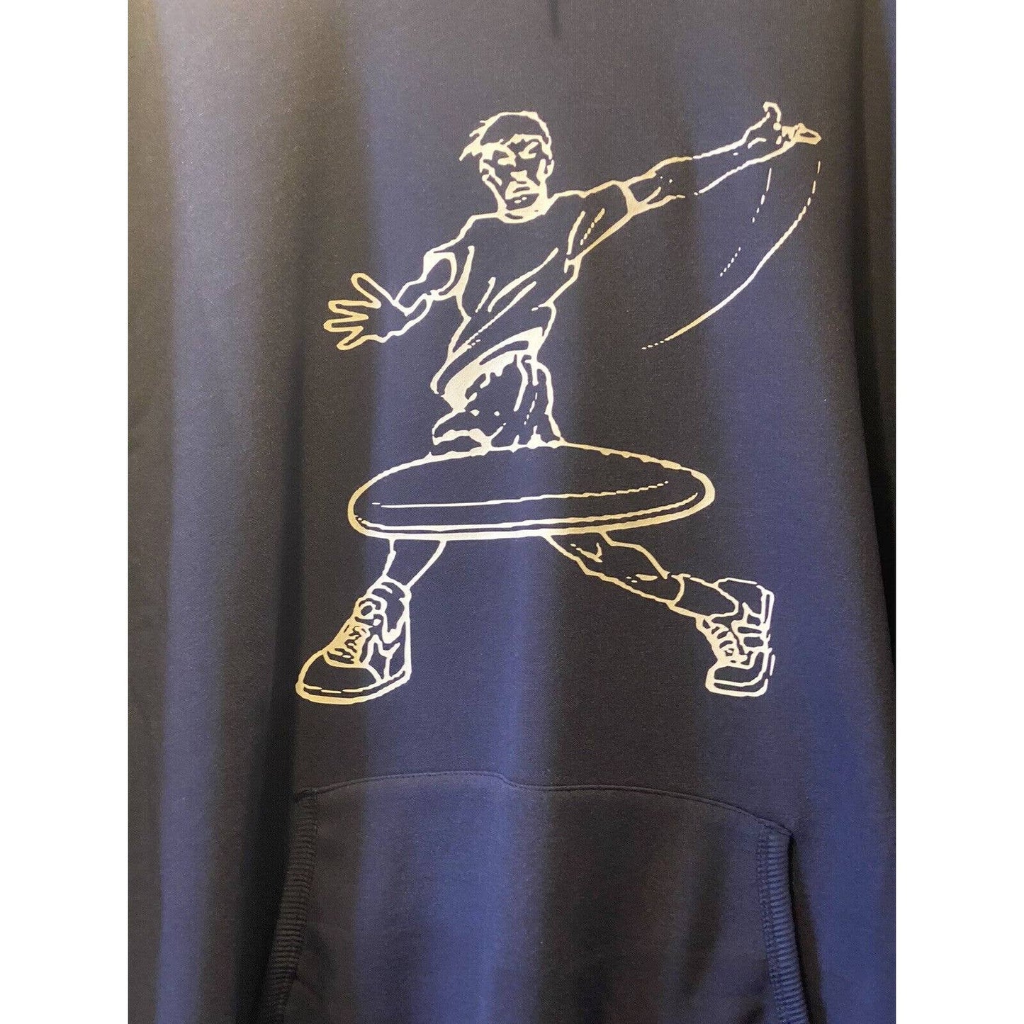 Disc Golf Men's 2XL DISC THROWER Pullover Hoodie Sweatshirt Navy