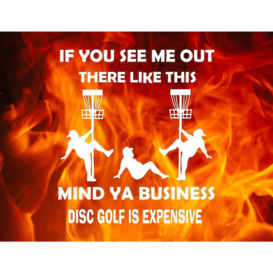 Disc Golf Funny Stripper Man FLAMING Mousepad Mouse Pad Computer Golf Gift