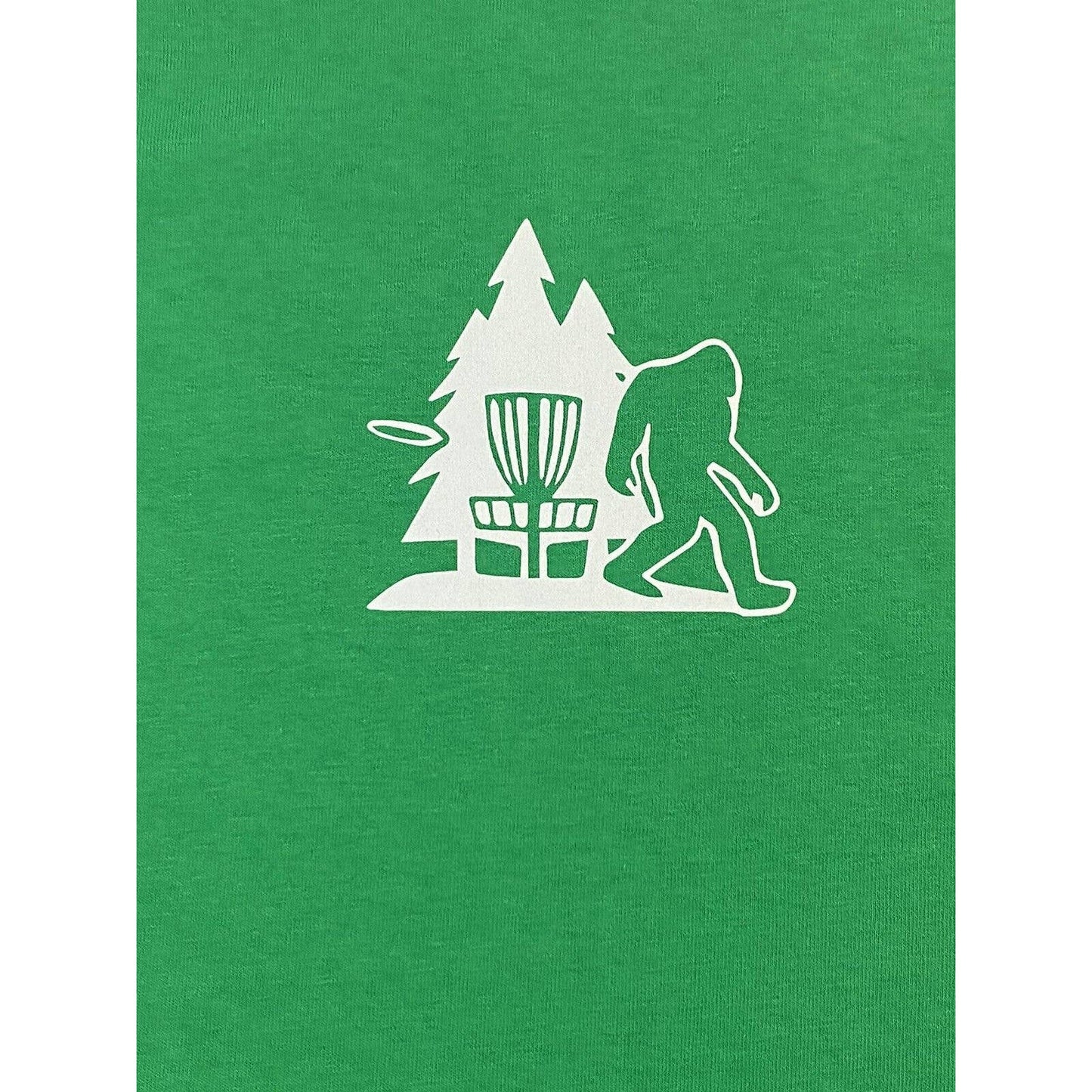 Disc Golf Shirt SASQUATCH SCENE Disc Golfer L Graphic T-Shirt Gildan GREEN