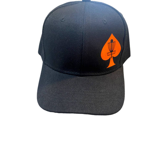 Disc Golf Affair ACES Vinyl Logo Disc Golf Hat Cap Adjustable Black