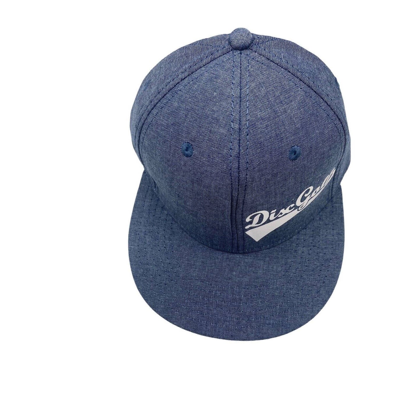 Disc Golf Hat Cap Adjustable Snap Back DISC GOLF Vinyl Logo Blue