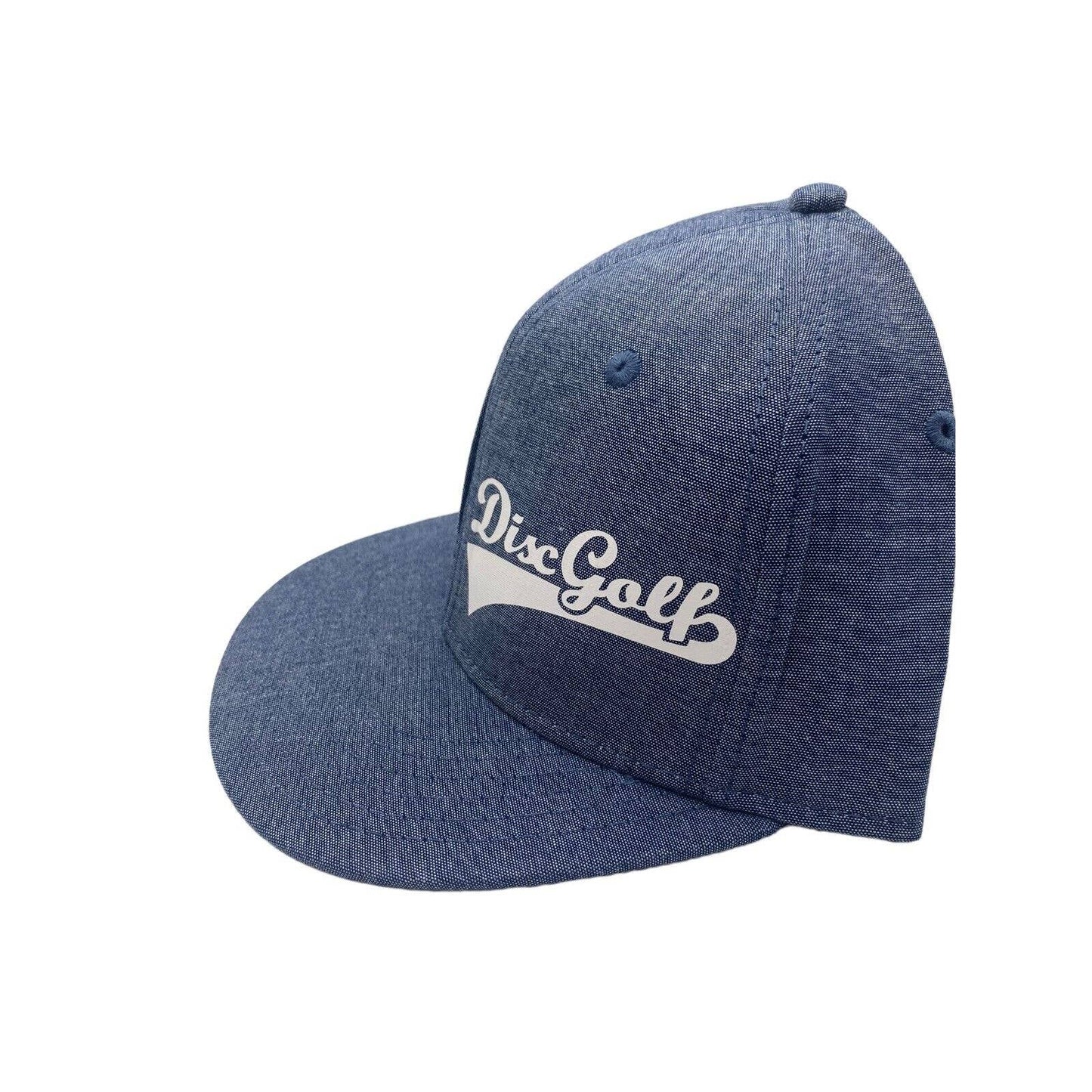 Disc Golf Hat Cap Adjustable Snap Back DISC GOLF Vinyl Logo Blue