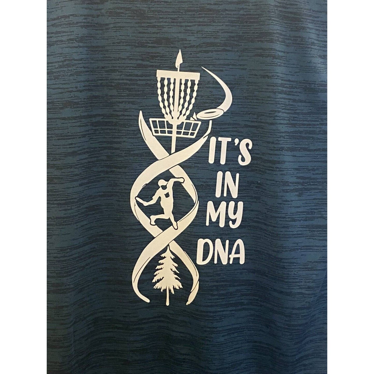 Disc Golf Shirt UNISEX Its In My DNA Jersey Active XS TEAL Blue Dri Fit