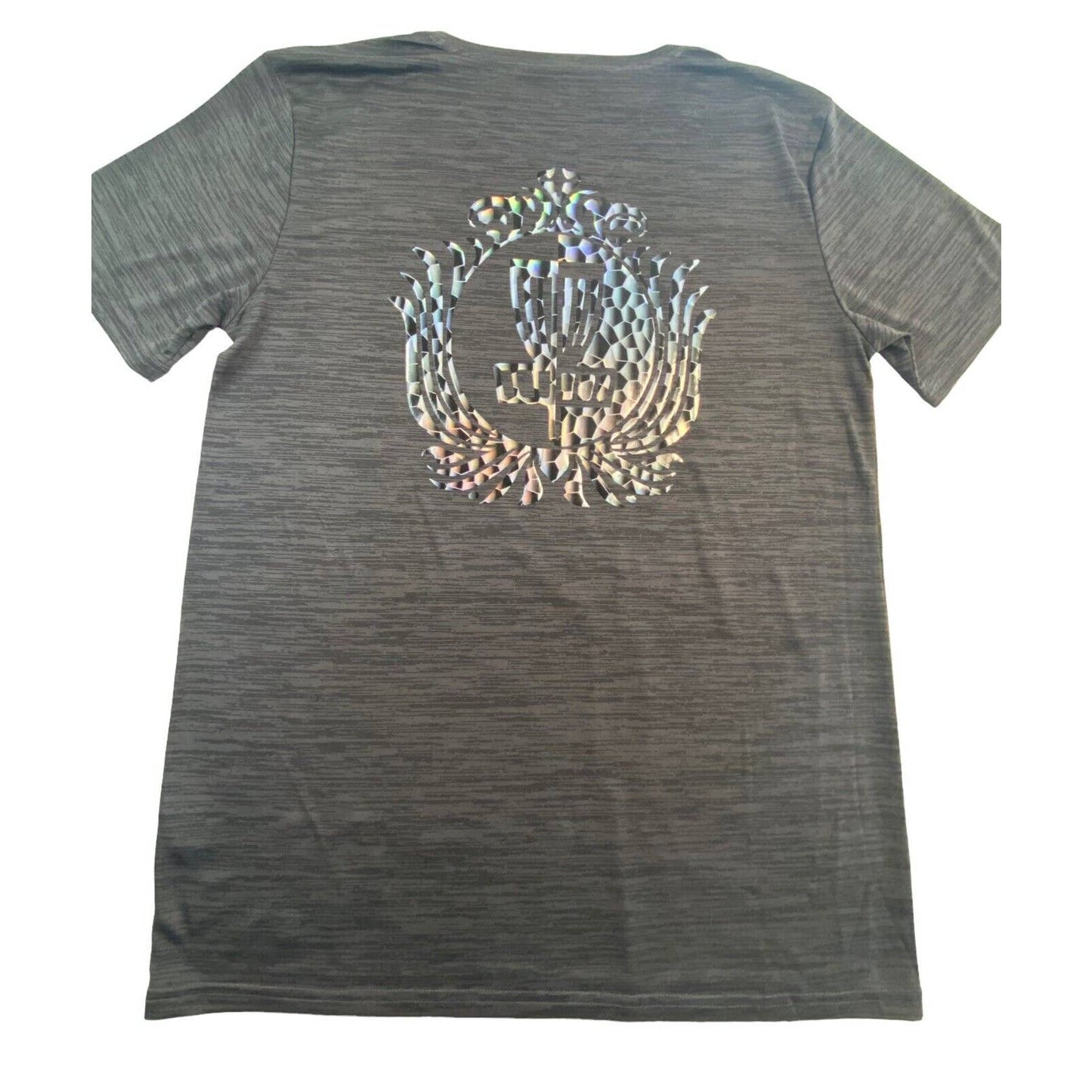 Disc Golf Shirt HOLOGRAPHIC HYZER Logo Unisex Jersey Active XL Grey Dri Fit