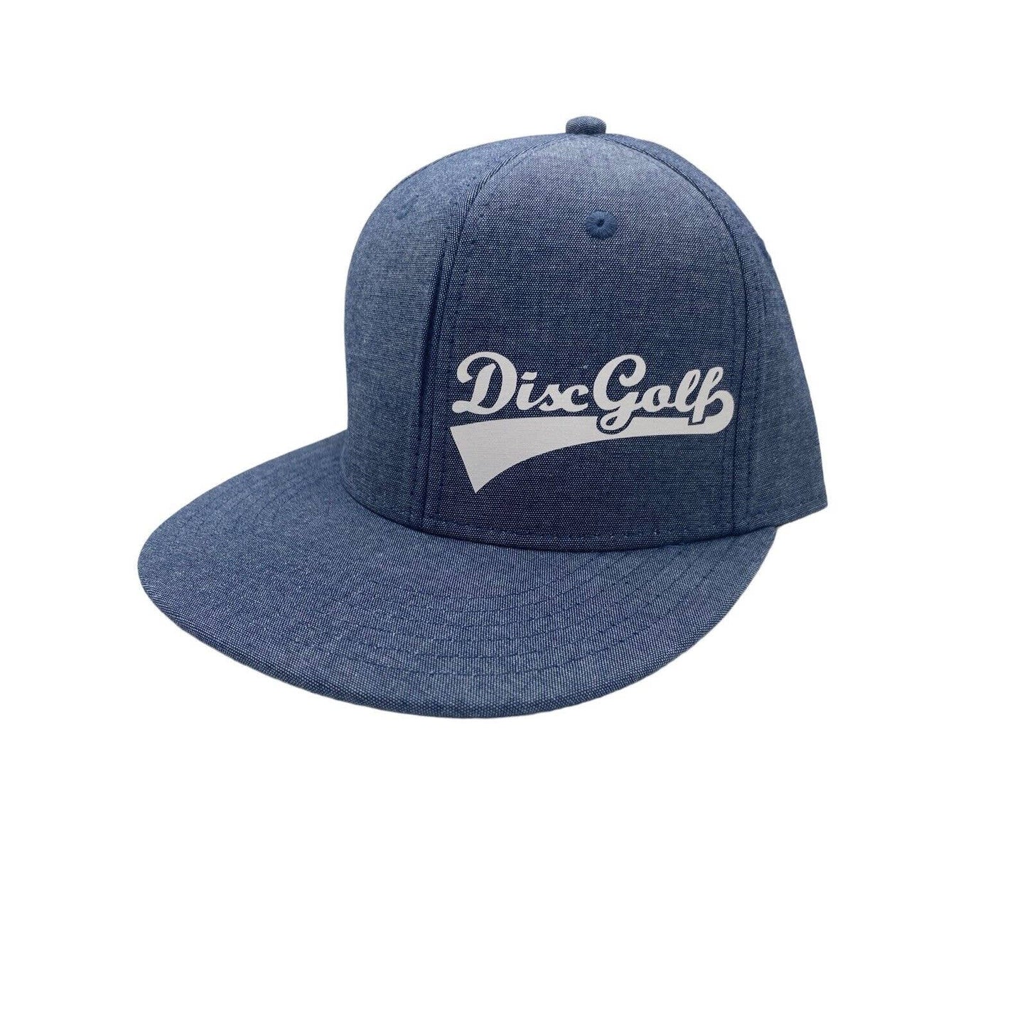 Disc Golf Hat Cap Adjustable Snap Back DISC GOLF Vinyl Logo Blue