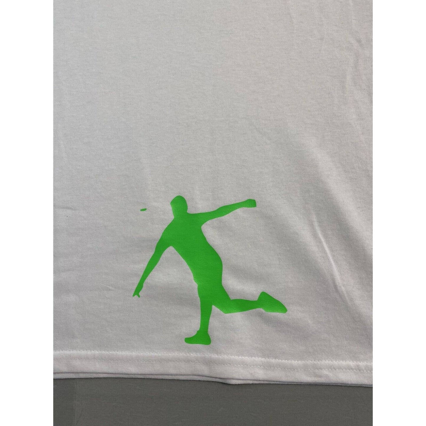 Disc Golf Shirt ADDICTED Baskets GREEN Logo XL Graphic T-Shirt Gildan White