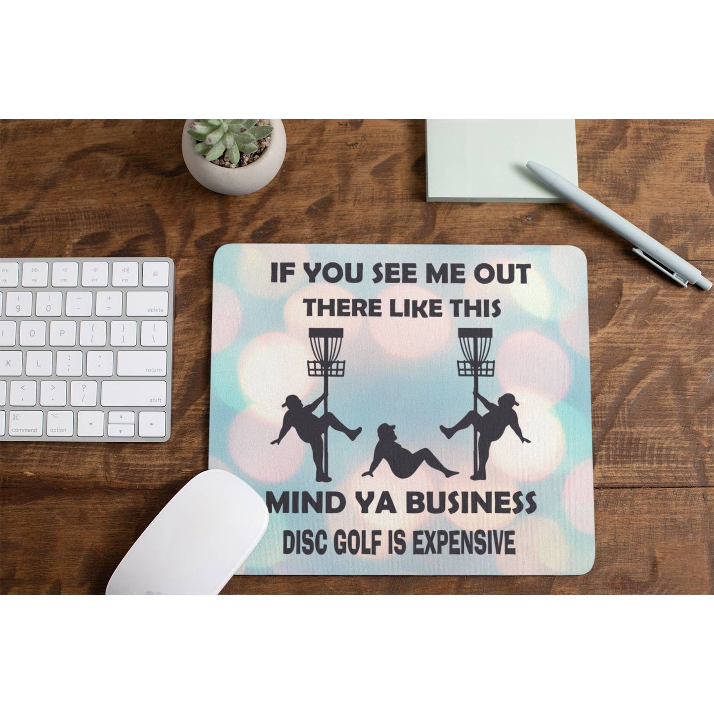 Disc Golf Funny Stripper Man BUBBLES Mousepad Mouse Pad Computer Golf Gift