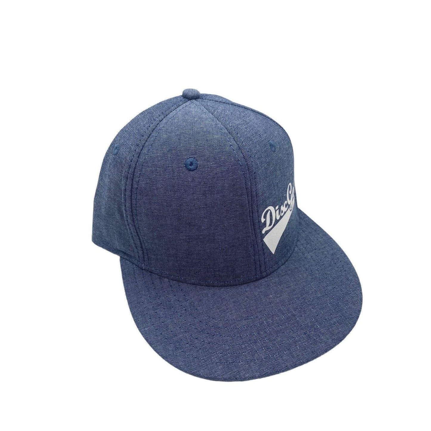 Disc Golf Hat Cap Adjustable Snap Back DISC GOLF Vinyl Logo Blue