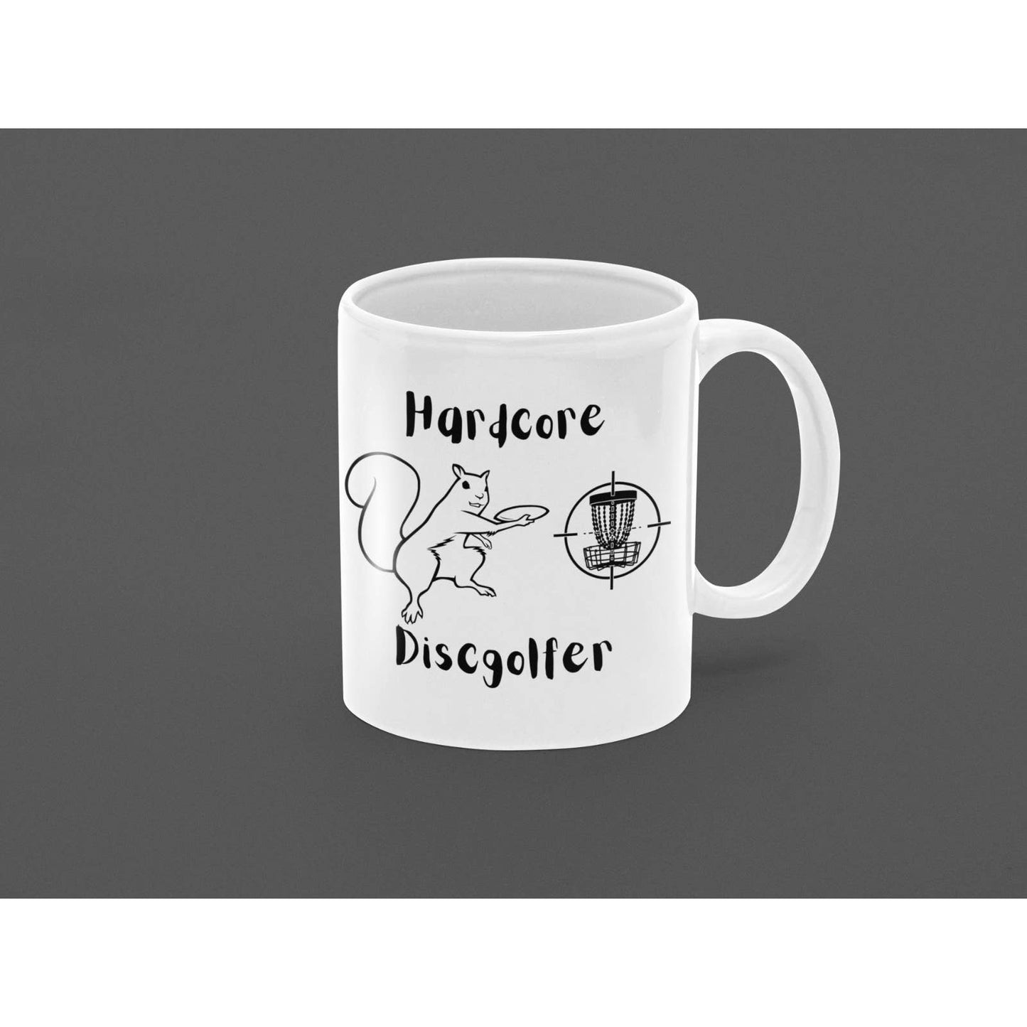 Coffee Mug Hardcore DISC GOLF SQUIRREL Novelty Cup Gift For Men Women Him Her