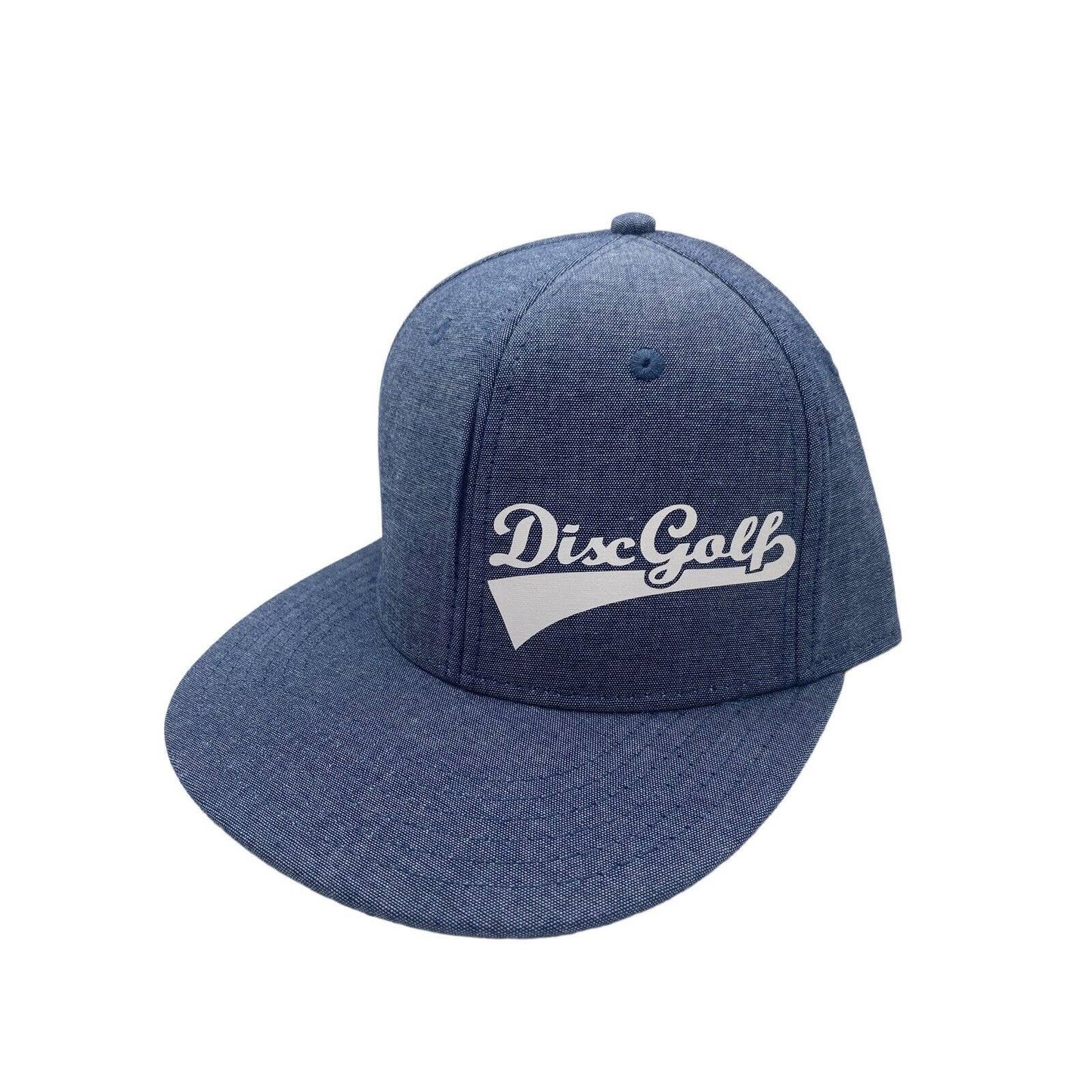 Disc Golf Hat Cap Adjustable Snap Back DISC GOLF Vinyl Logo Blue