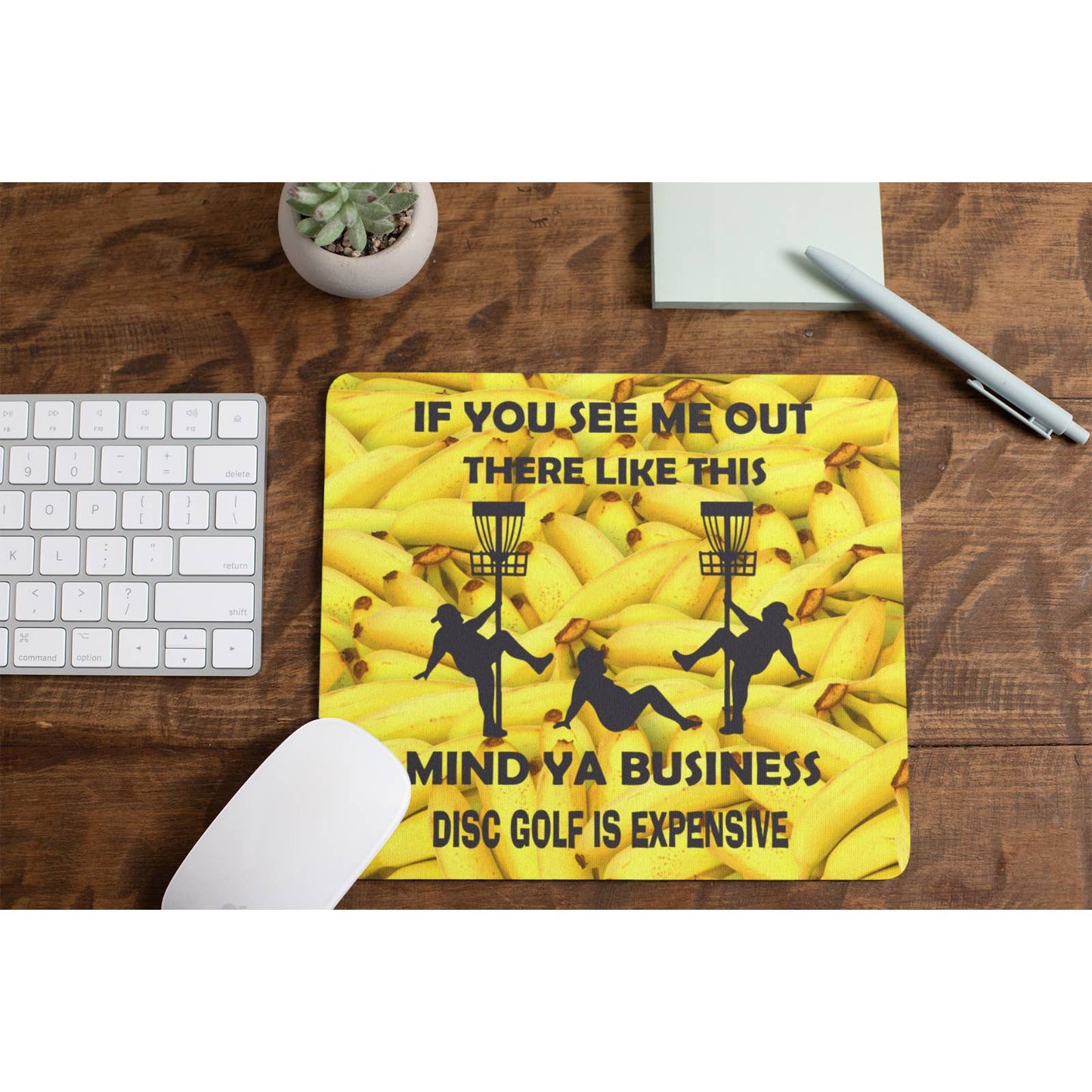 Disc Golf Funny Stripper Man BANANAS Mousepad Mouse Pad Computer Golf Gift