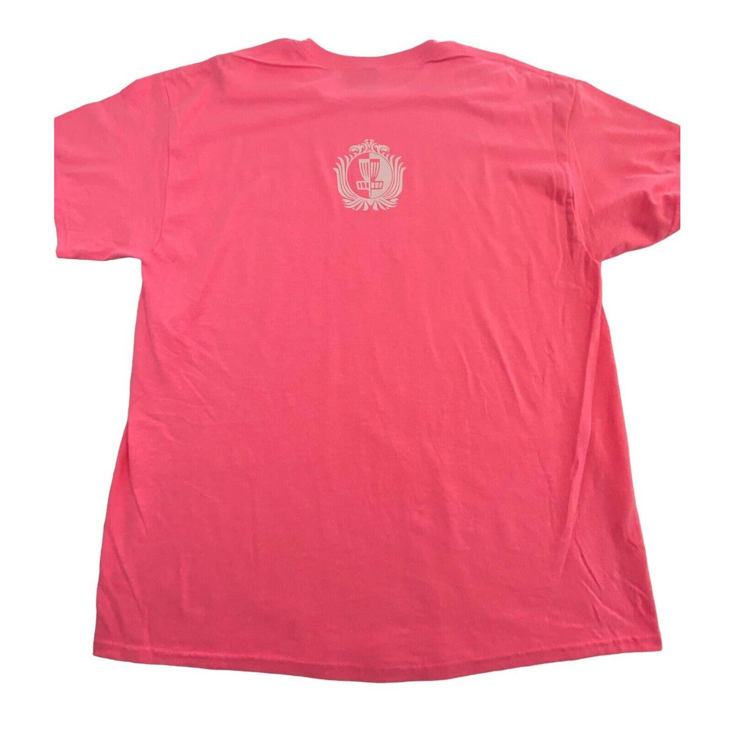 Disc Golf Shirt Disc GOLF LIFE Logo XL Graphic T-Shirt Gildan PINK